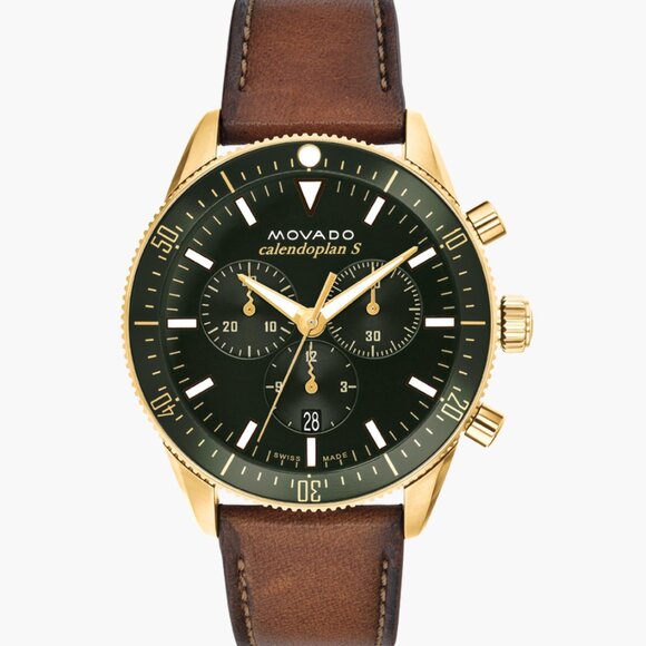 MOVADO Heritage Calendoplan S Chronograph | Gold Plated | 42mm | SOLD OUT - Picture 1 of 6